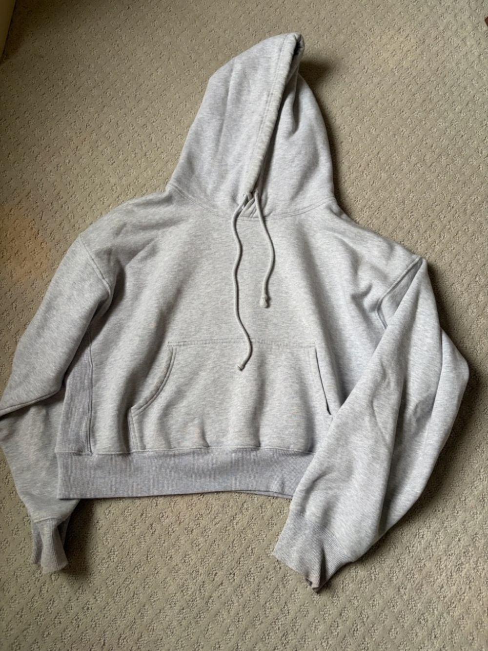 TNA Heather Gray Cropped Hoodie